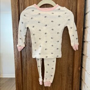 Starting Out Cream and Pink Kids Pajama Set
